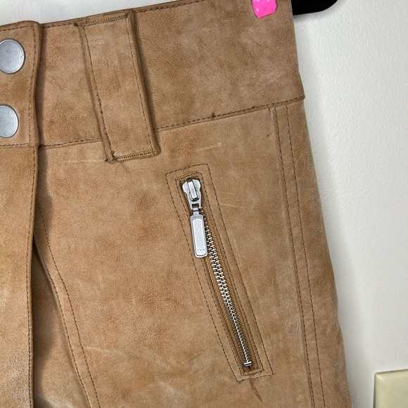 Free People Women Camel Brown Skirt Carson Utility Faux Wrap Style US 2 - Picture 5 of 11